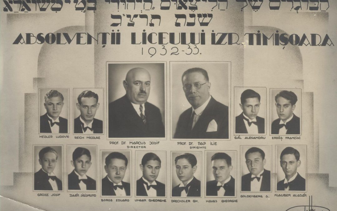 Sigismund Izsák, absolventul Liceului Israelit, 1932-1933